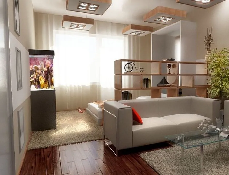 照片:现代风格客厅,技巧 – 我们网站上的照片