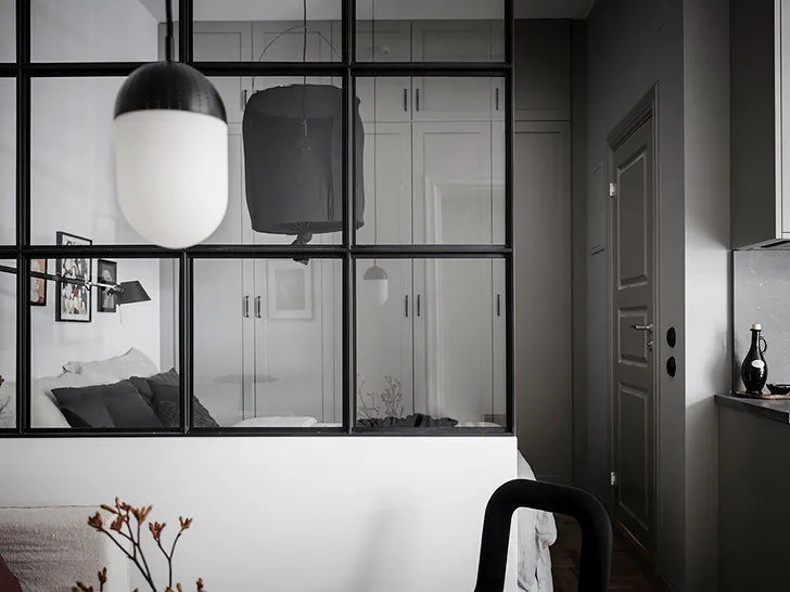 照片：北欧风格卧室，小公寓，公寓，工作室，瑞典，不超过40平方米 – 我们网站上的照片