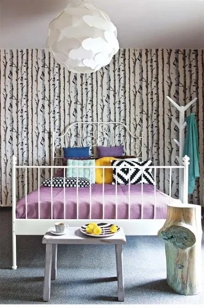 照片:斯堪的纳维亚风格卧室,室内装饰,房屋、达恰——我们网站上的照片