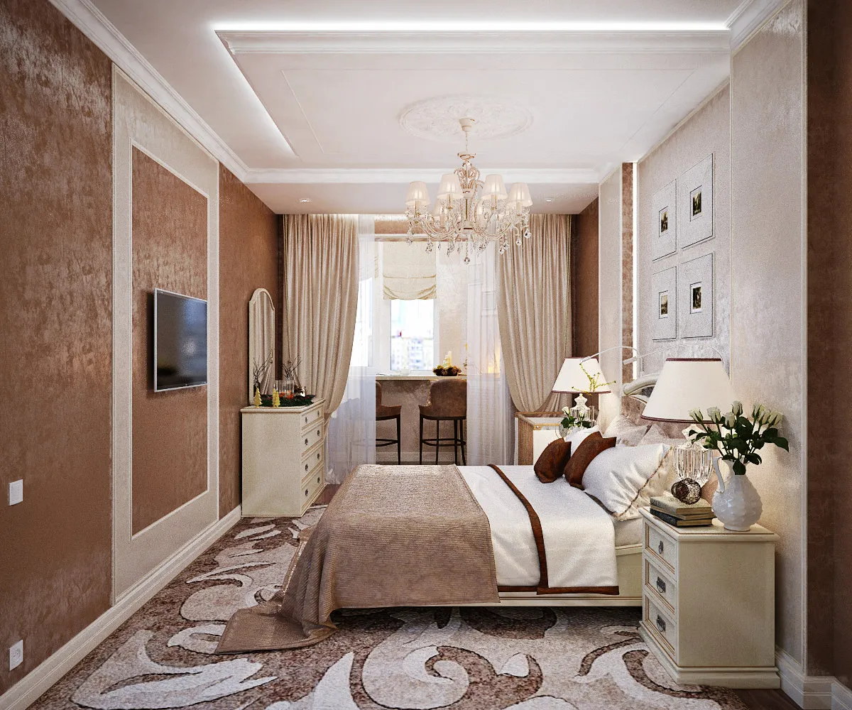 Фото из портфолио Спальня + балкон = единое пространство. – фотографии дизайна интерьеров на нашем сайте