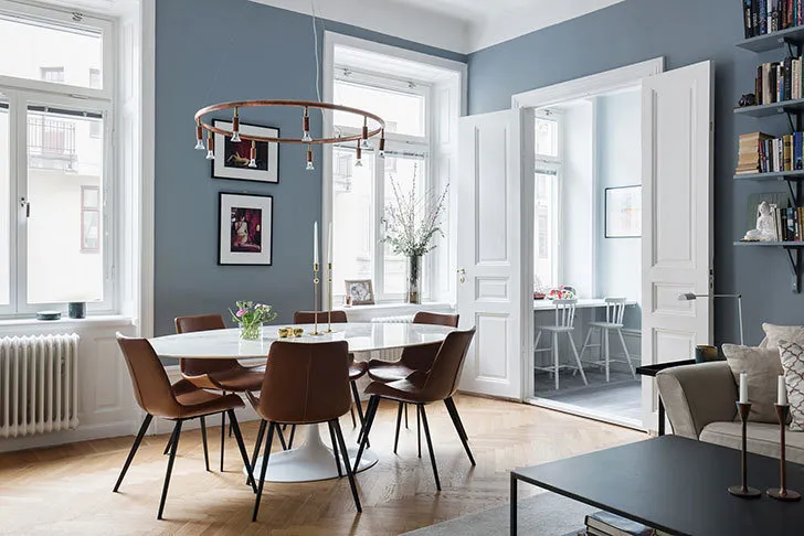 照片：斯堪的纳维亚风格客厅，室内装饰，公寓，瑞典，3室，60-90平方米 – 网站上的照片