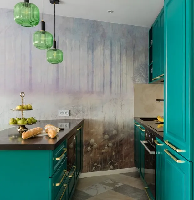 Foto: Cocina y comedor en estilo Moderno, Apartamento, Proyecto de la Semana, San Petersburgo, Edificio de Hormigón, 4 habitaciones o más, Más de 90 metros cuadrados, Alexandra Sakmarova – foto en nuestro sitio web