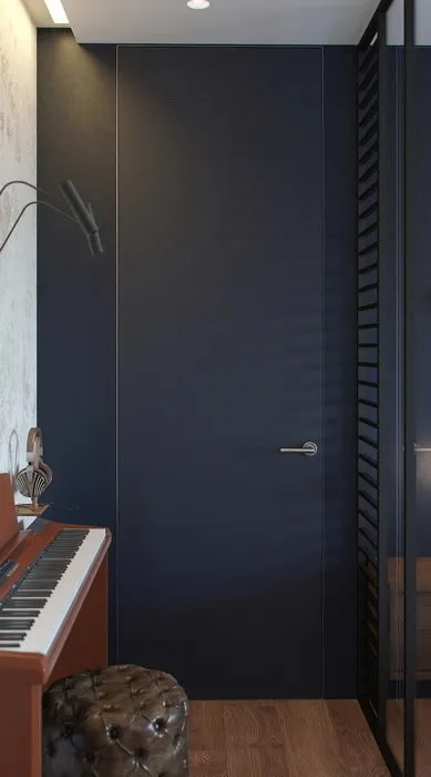 Фотография:  в стиле , Спальня, Скандинавский, Белый, Минимализм, Проект недели, Черный, Москва, Коричневый, Евгения Лыкасова, Панельный дом – фото на нашем сайте