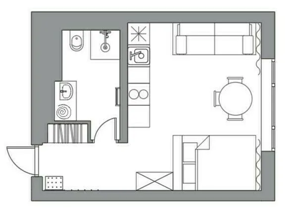 Foto: estilo , Apartamento, Consejos, hasta 40 metros cuadrados, Svetlana Plethneva – fotos en nuestro sitio web