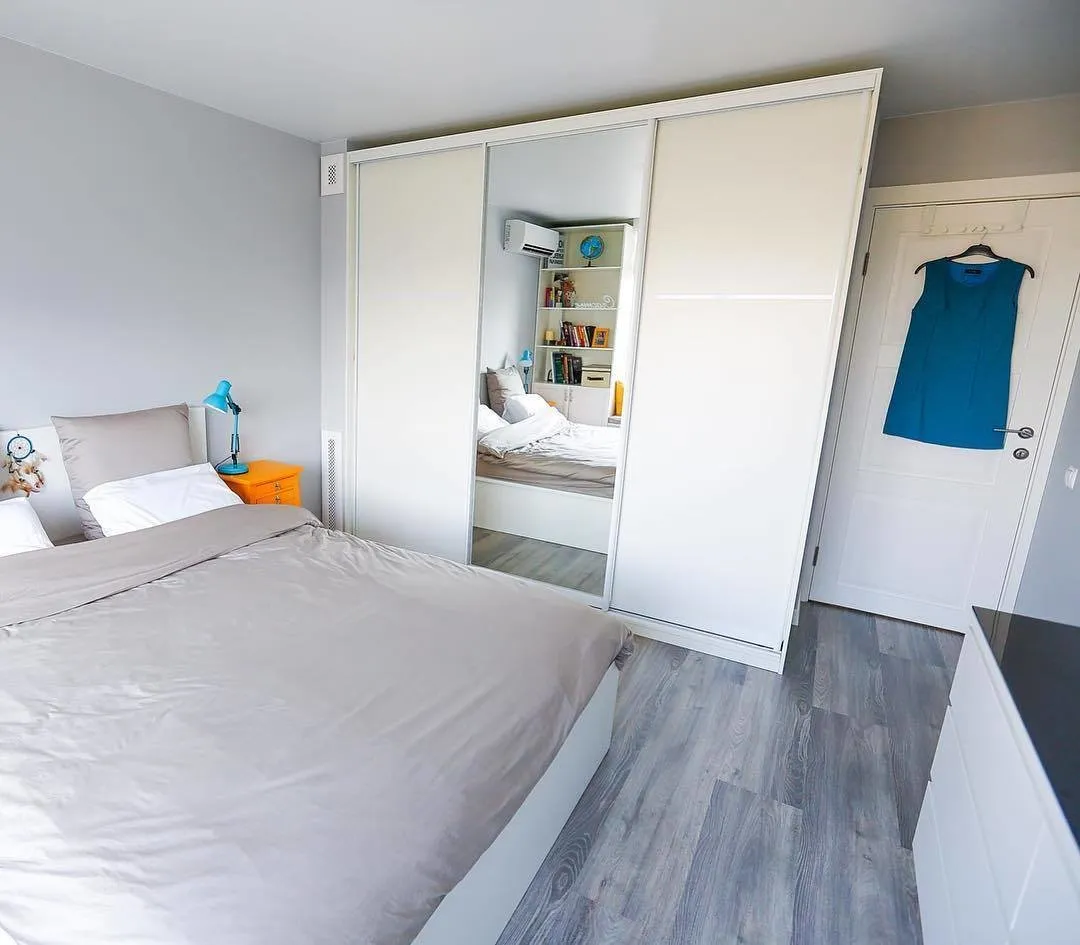 照片:北欧风格卧室,实践装修,40-60平方米 – 我们网站上的照片