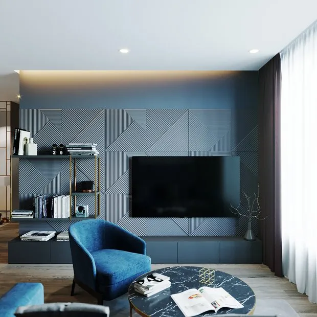 照片：现代客厅，技巧，Europlast，室内窗帘盒，Europlast，Alena Yudina，Encyclopedia_Dekor，Maxim Noda，Serge Makhov，Lines Design Bureau，Alena Eremenko，Mossebo，窗帘盒装饰，线条装饰 – 我们网站上的照片