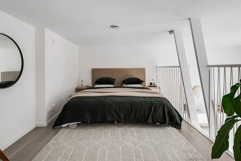 Photo: Scandinavian Bedroom, Interior Decoration, Apartment, White, Minimalism, Beige, Up to 40 Square Meters – Photo on Our Website