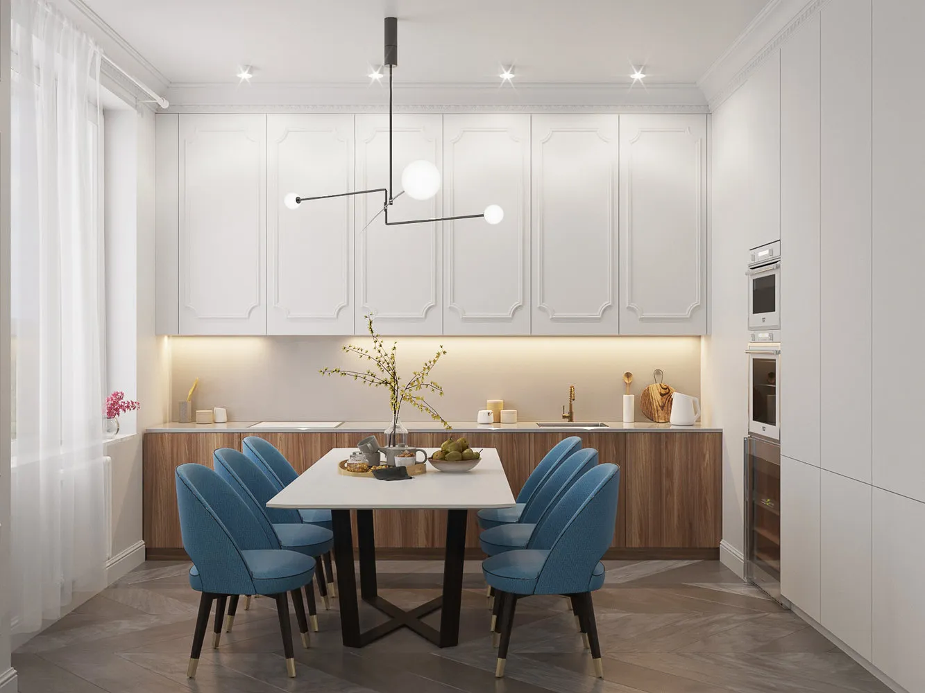 照片：现代经典厨房和餐厅，经典风格室内装饰技巧，«Point of Design» – 我们网站上的照片