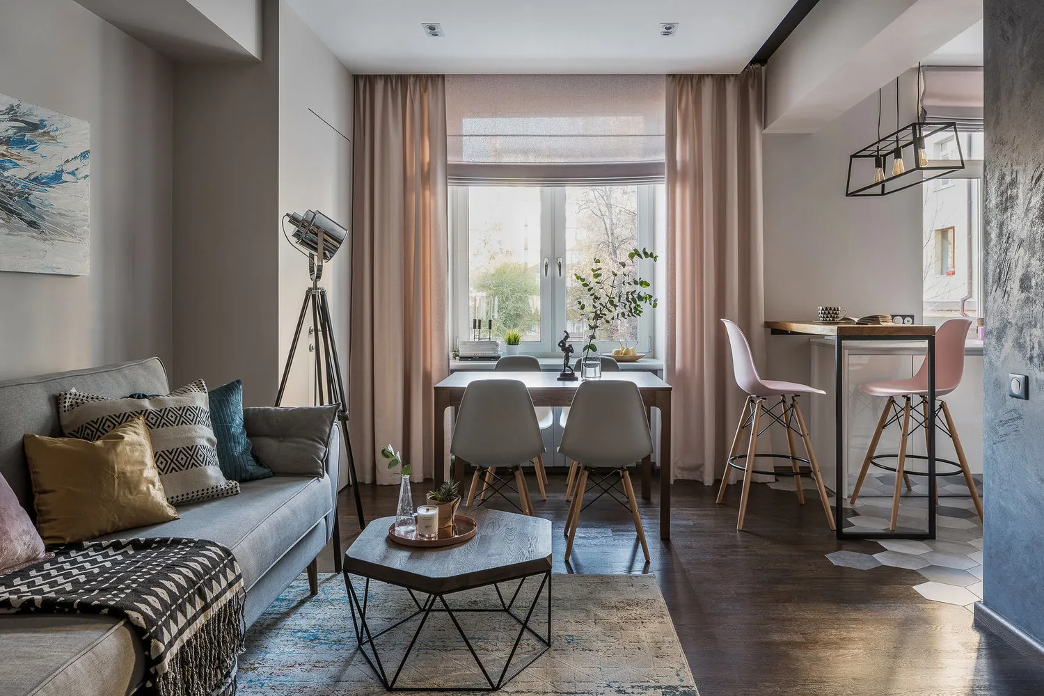 Photo: Living Room in Modern Style, Tips on How to Make Interior Cozier, Cozy Home, How to Create a Cozy Atmosphere, Olesya Shlyakhtina, Lyudmila Danilovich, Anastasia Vishnevskaya, Alisa Svyistunova, Ekaterina Burdina, AMD Design – photo on our website