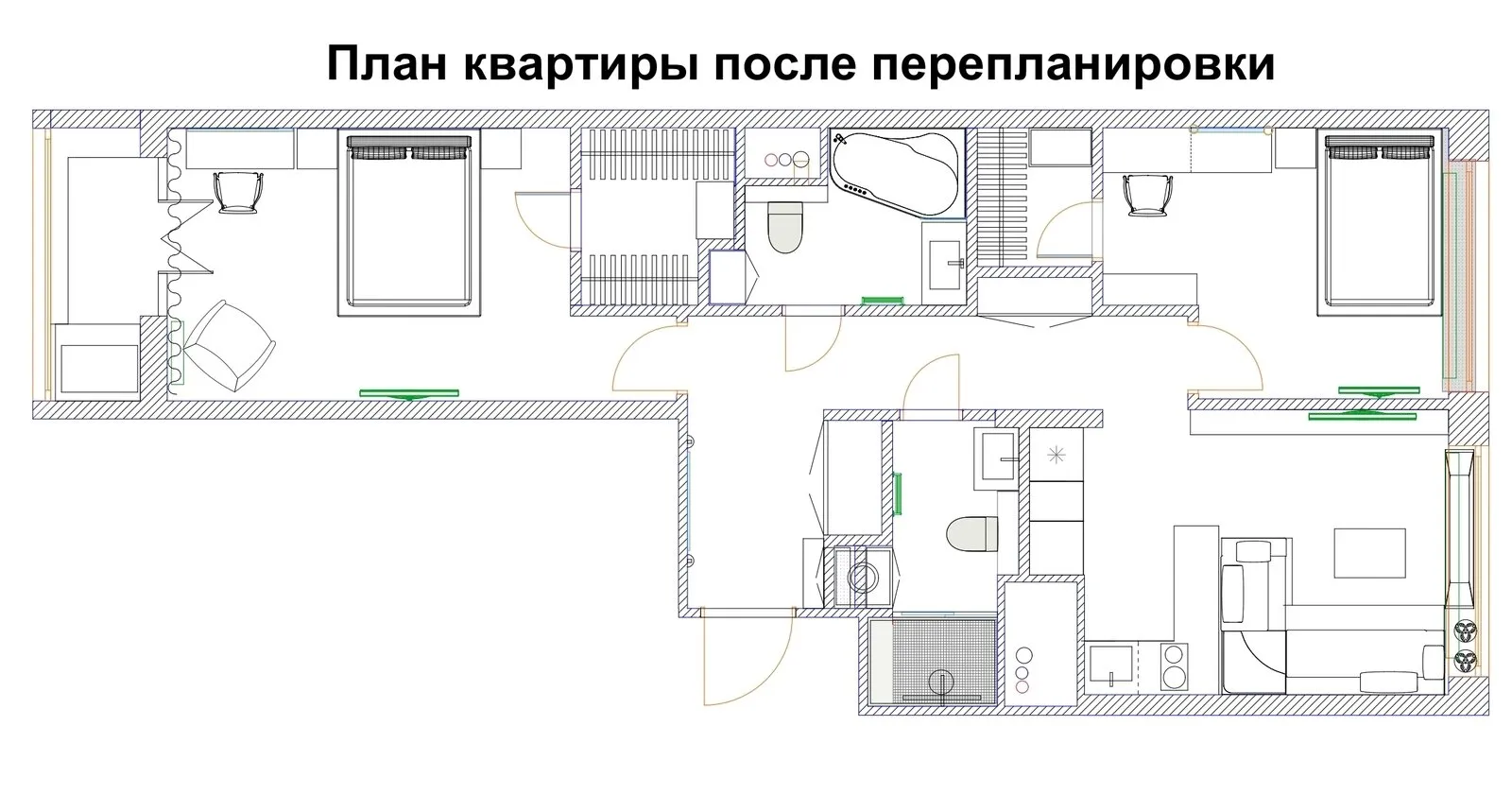 Foto: en estilo , Moderno, Apartamento, Proyecto de la Semana, Moscú, 3 habitaciones, Oksana Belozерova – foto en nuestro sitio web