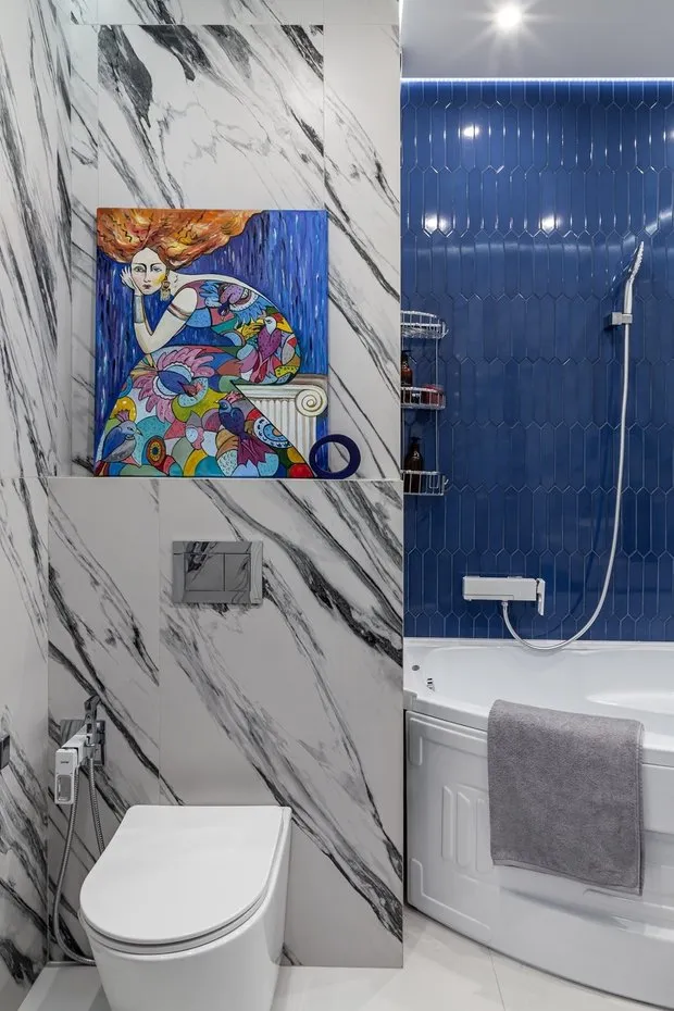 Foto: Baño en estilo Moderno, Apartamento, Proyecto de la Semana, Moscú, 3 habitaciones, Oksana Belozерova – foto en nuestro sitio web