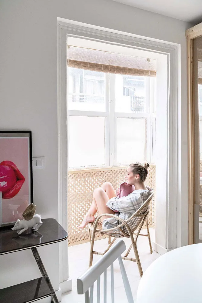 照片：现代风格平面图，室内装饰，公寓，工作室，西班牙，面积小于40平方米 – 网站上的照片