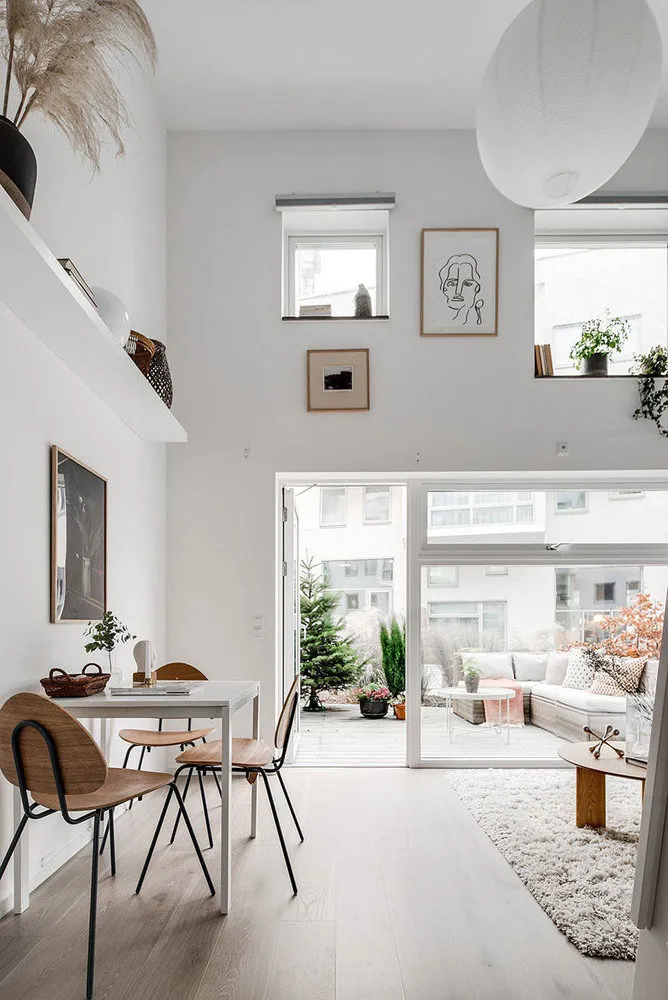 Photo: Scandinavian Living Room, Interior Decoration, Apartment, White, Minimalism, Beige, Up to 40 Square Meters – Photo on Our Website