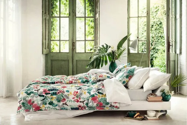 Foto: Schlafzimmer im Eco-Stil, Interiordesign, Tipps, Grün, Gelb, Orange, Konstantin Zepelov, Leroy Merlin, Sommerinterior – Fotos auf unserer Website