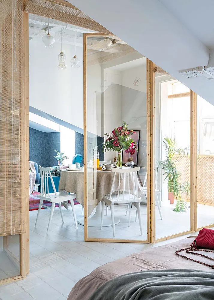 照片：北欧风格卧室，室内装饰，公寓，工作室，西班牙，面积小于40平方米 – 网站上的照片