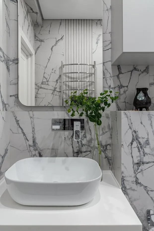 Foto: Baño en estilo Moderno, Apartamento, Proyecto de la Semana, Moscú, 3 habitaciones, Oksana Belozерova – foto en nuestro sitio web