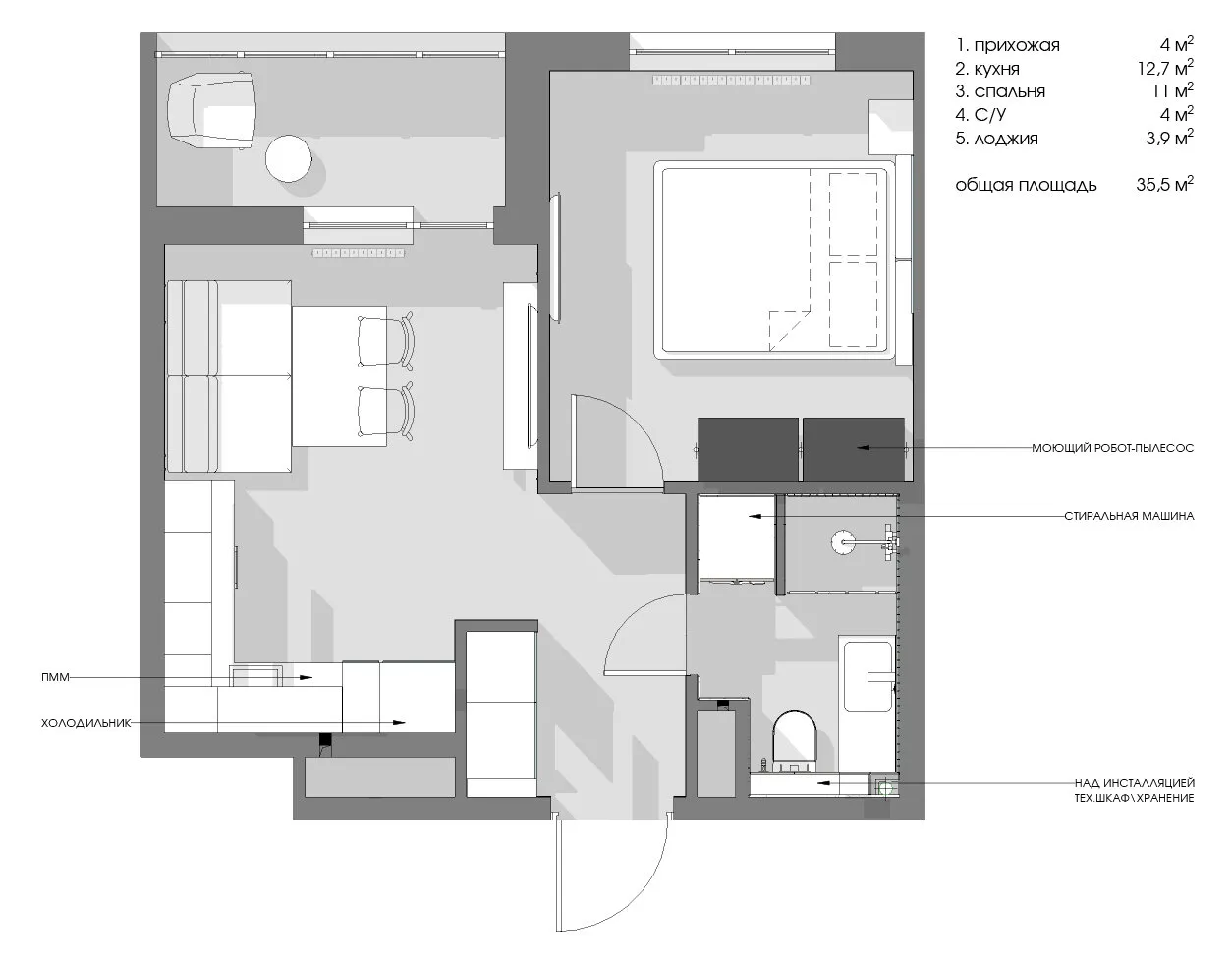 Photo: Style, Compact Apartment, Apartment, Tips, 1 Room, Up to 40 Square Meters, Julia Komissarova – photo on our website