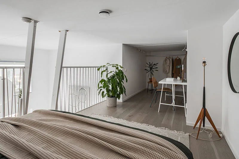 Photo: Scandinavian Bedroom, Interior Decoration, Apartment, White, Minimalism, Beige, Up to 40 Square Meters – Photo on Our Website