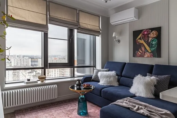 Foto: Sala de estar en estilo Moderno, Apartamento, Proyecto de la Semana, Moscú, 3 habitaciones, Oksana Belozерova – foto en nuestro sitio web