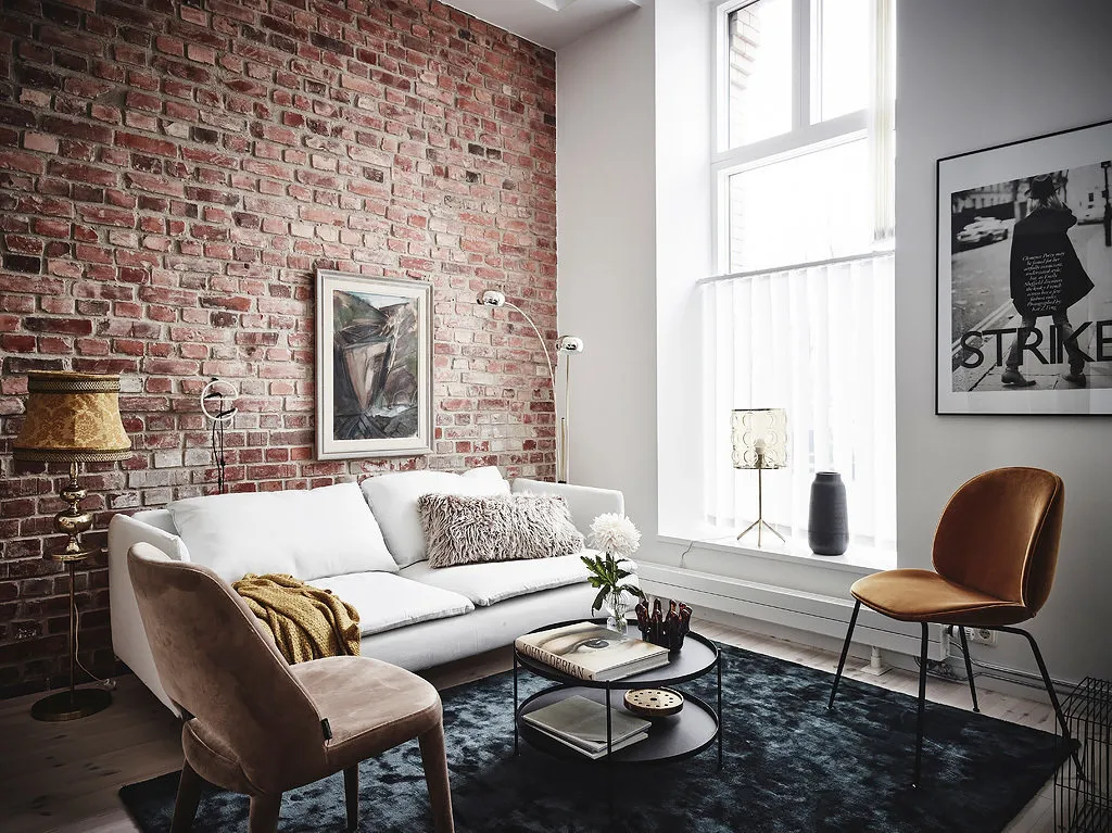 照片:斯堪的纳维亚客厅,室内装饰,公寓,瑞典,2室,40-60平方米 – 我们网站上的照片