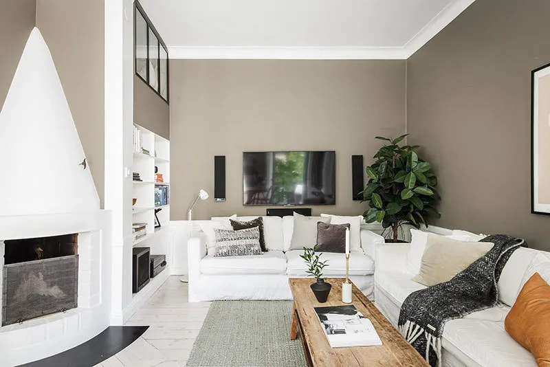 照片：瑞典北欧风格客厅，室内装饰，beige – 网站上的照片