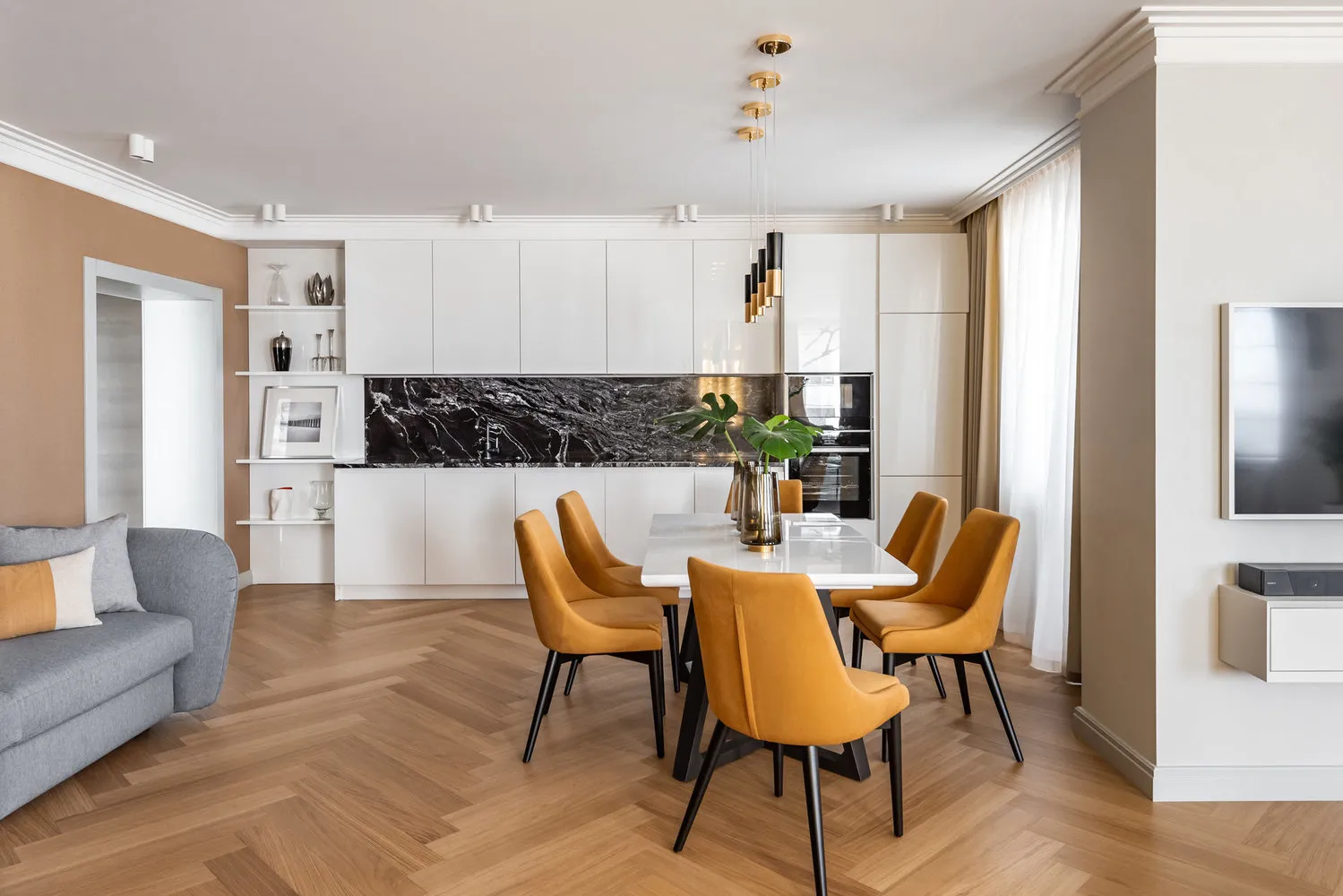 照片:现代风格厨房与餐厅,Gid,Home Emotions Studio,朱莉娅·萨福诺娃,奥列格莎·贝雷佐夫斯卡娅,朱莉娅·考夫尔德特,阿丽娜·特洛伊洛娃——照片在我们网站上