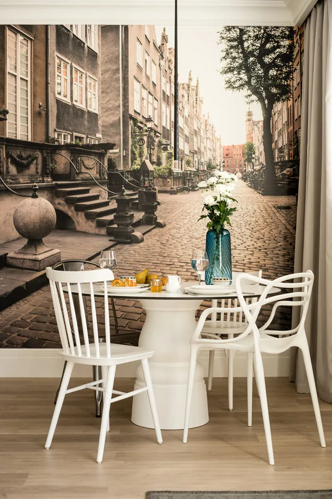 照片:现代厨房和用餐区,室内装饰,紧凑型公寓,波兰 – 我们网站上的照片