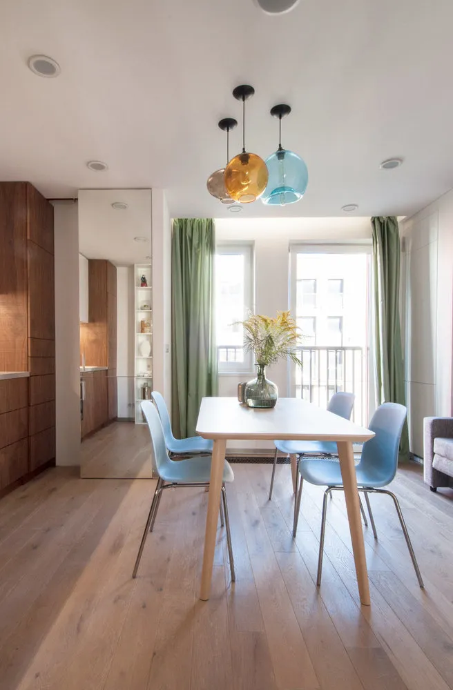 Foto: Küche und Esszimmer im Stil Modern, Wohnzimmer, Kinderzimmer, Schlafzimmer, Provence und Countryside, Loft, Skandinavisch, Wohnung, Tipps, Minimalismus, bis zu 40 qm – Fotos auf unserer Website