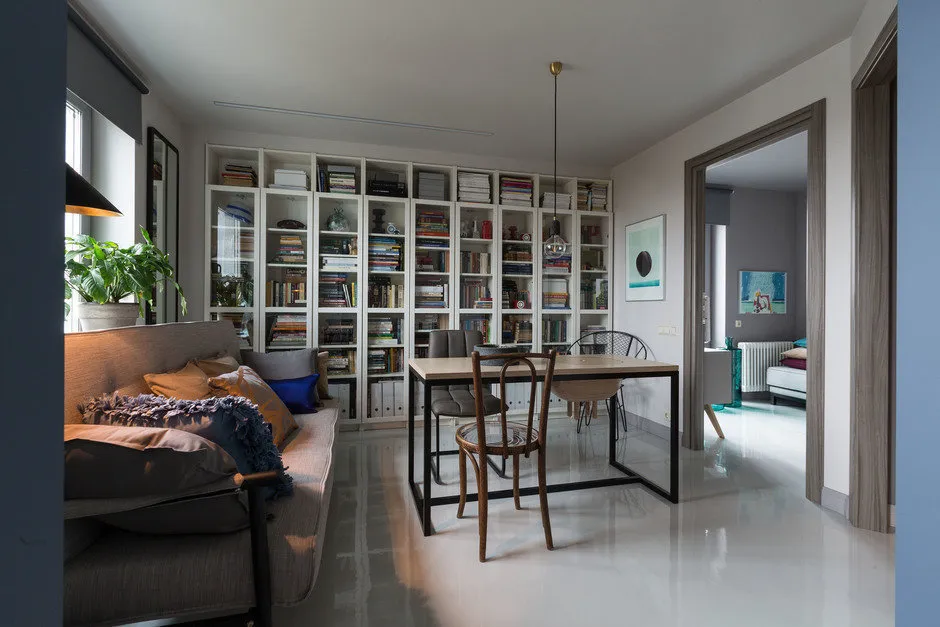 照片:现代风格厨房与餐厅,小公寓,技巧,伊琳娜·克拉申尼科娃 – 我们网站上的照片