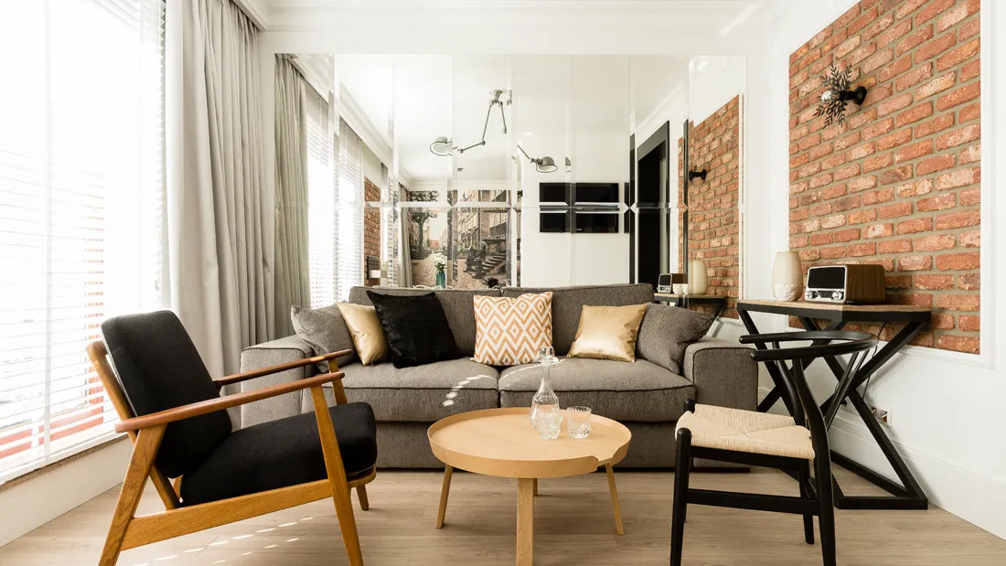 照片:现代客厅,室内装饰,紧凑型公寓,波兰 – 我们网站上的照片