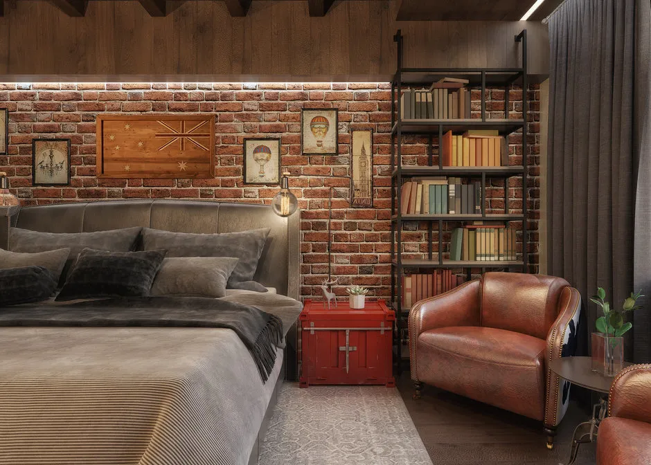 Foto: Schlafzimmer im Stil Loft, Wohnzimmer, Kinderzimmer, Provence und Countryside, Skandinavisch, Modern, Wohnung, Tipps, Minimalismus, bis zu 40 qm – Fotos auf unserer Website