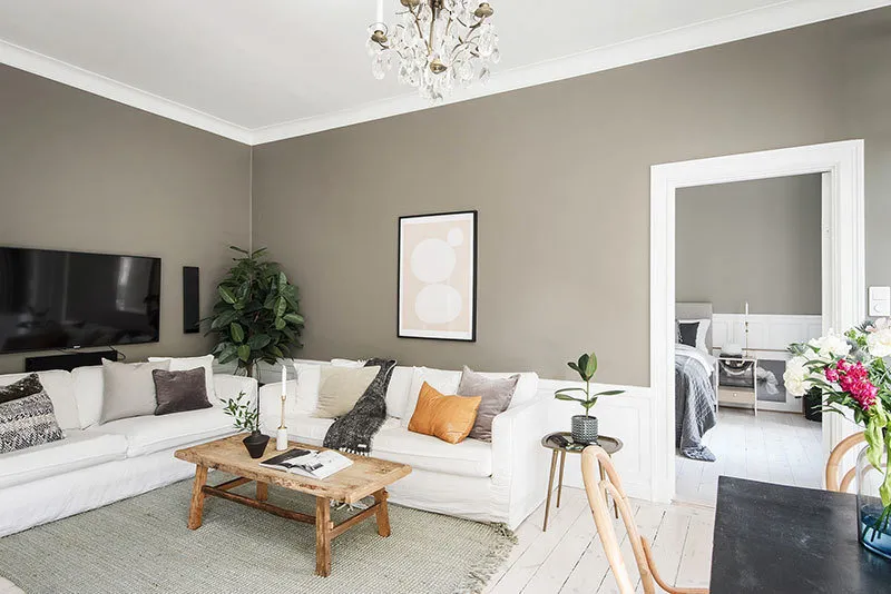 照片：瑞典北欧风格客厅，室内装饰，beige – 网站上的照片