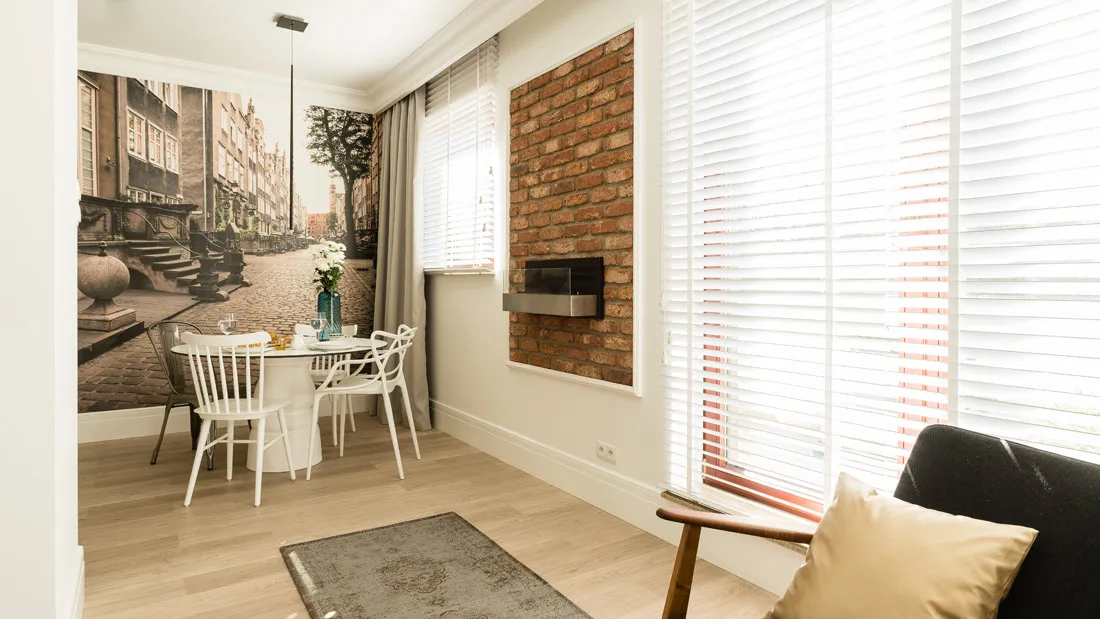 照片:现代厨房和用餐区,室内装饰,紧凑型公寓,波兰 – 我们网站上的照片