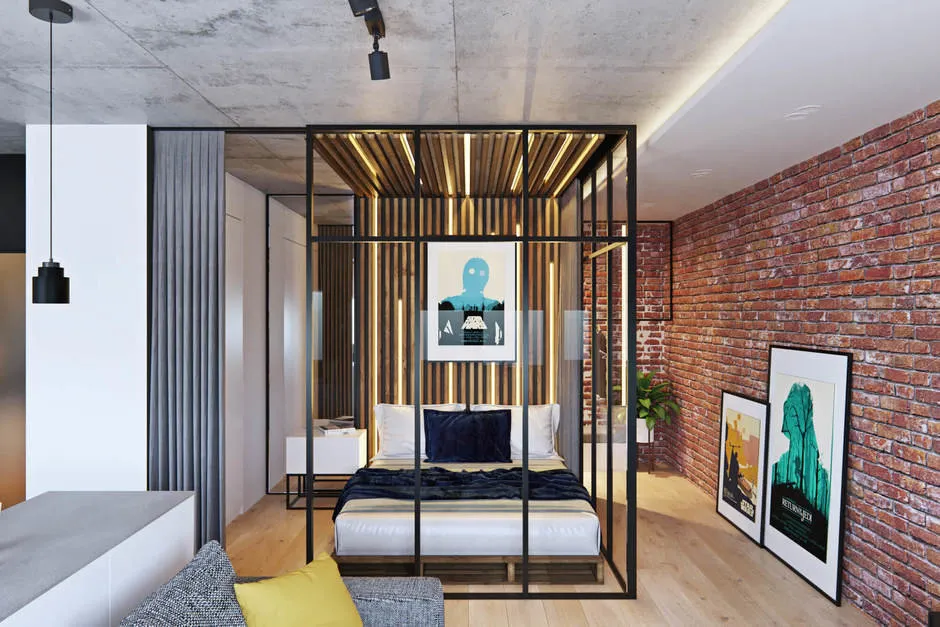 照片:in style,客厅、卧室、公寓、工作室、指南、1室 – 我们网站上的照片