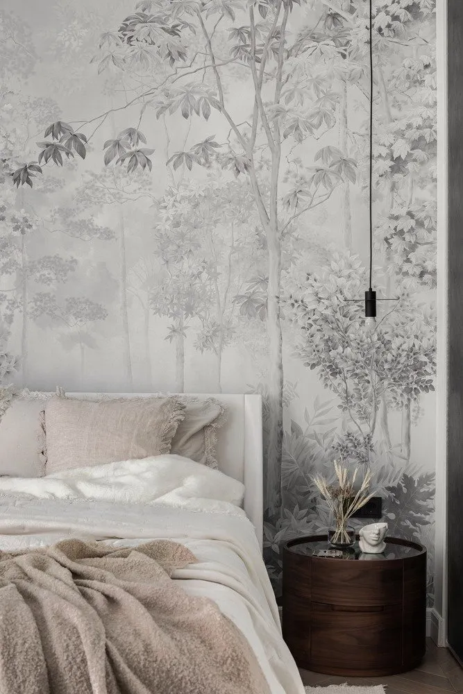 Foto: Habitación principal en estilo moderno, clásico, decoración del interior, apartamento, proyecto de la semana, San Petersburgo, 2 habitaciones, 60-90 metros, Maria Sofronova – foto en nuestro sitio web