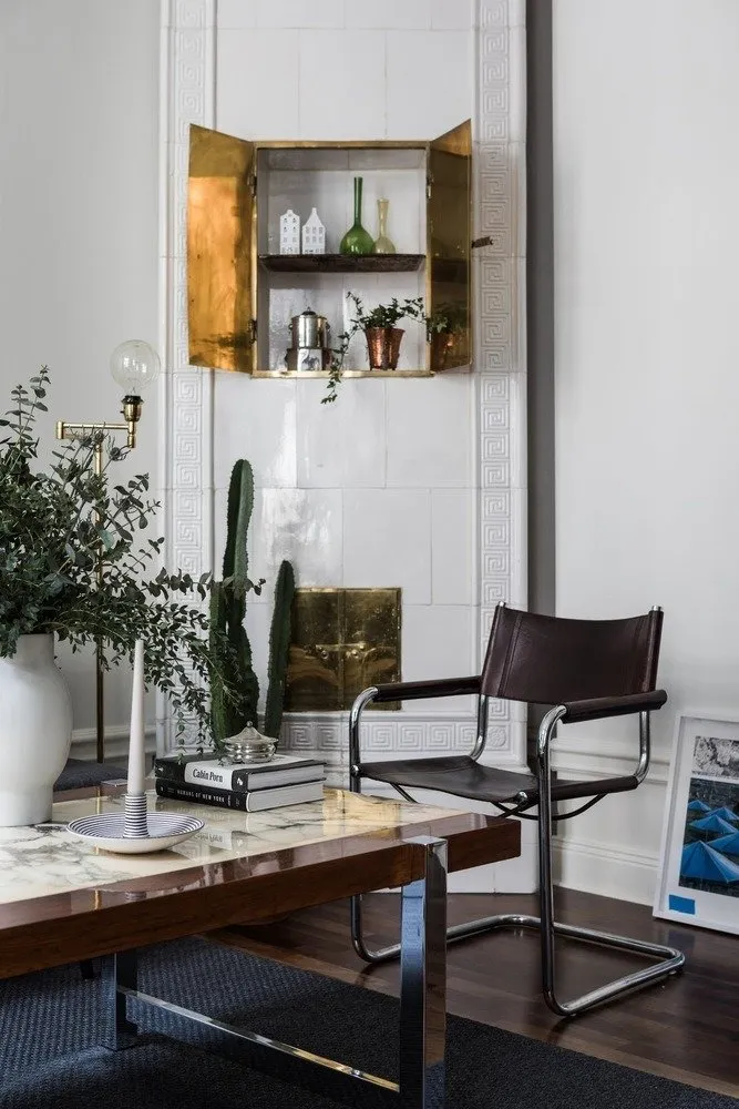 照片：斯堪的纳维亚、混合风格客厅，室内装饰，小公寓，公寓，瑞典，斯德哥尔摩，如何装饰小公寓，如何自己装饰室内，2个房间，最多40平方米 – 我们网站上的照片