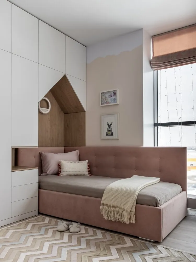 Foto: Habitación infantil en estilo Moderno, Apartamento, Proyecto de la Semana, 3 habitaciones, 60-90 metros, Ufa, Ksenia Lanina – foto en nuestro sitio web