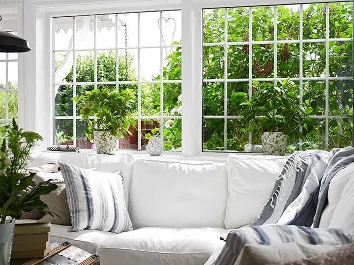 Photo: Living room in Provence and Cottage style, Classic, Scandinavian, House, Sweden, White, Cottage, Beige, House and cottage – photo on our website