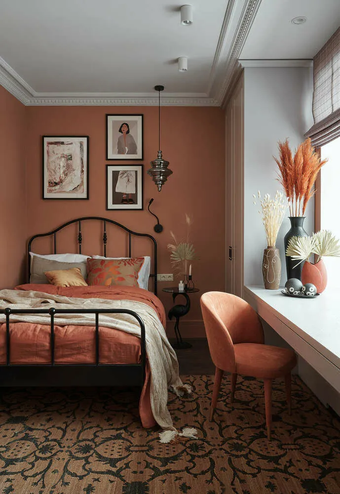 Foto: Dormitorio en estilo Moderno, Clásico, Vivienda, Proyecto de la Semana, Moscú, Edificio de ladrillo, 3 habitaciones, 60-90 m², Alena Chmeléva, Art Concept – fotos en nuestro sitio web