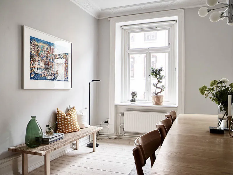 Foto: Sala de estar en estilo nórdico, Decoración de interiores, Apartamento, Suecia, Gotemburgo, 2 habitaciones – foto en nuestro sitio web