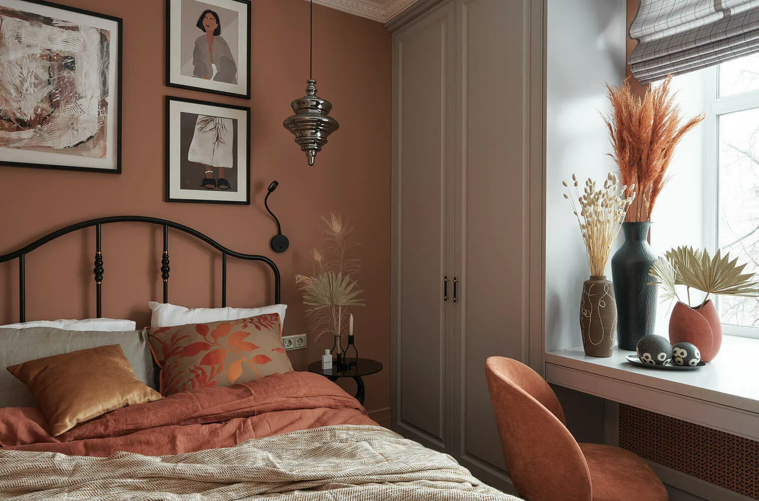 Foto: Dormitorio en estilo Clásico, Moderno, Vivienda, Proyecto de la Semana, Moscú, Edificio de ladrillo, 3 habitaciones, 60-90 m², Alena Chmeléva, Art Concept – fotos en nuestro sitio web