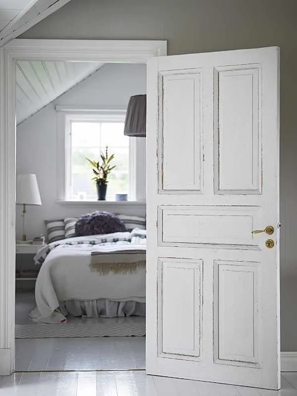 Photo: Bedroom in Provence and Cottage style, Classic, Scandinavian, House, Sweden, White, Cottage, Beige, House and cottage – photo on our website