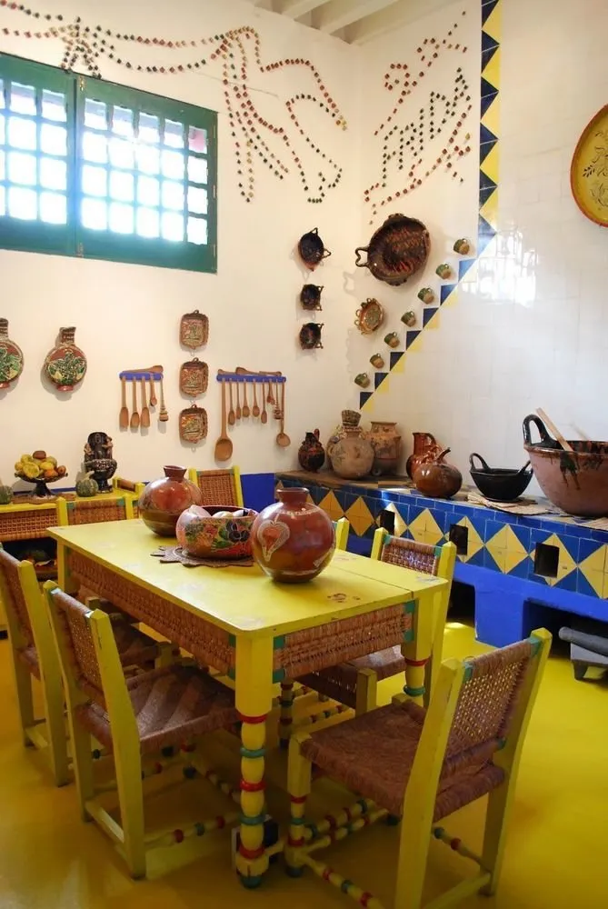 照片：普罗旺斯与乡村风格厨房和餐厅，装饰与DIY，房屋，蓝屋，墨西哥，家居与小屋，墨西哥城，弗里达·卡罗 – 我们网站上的照片