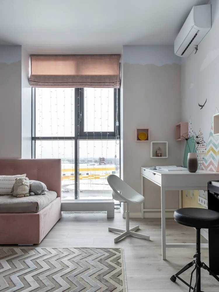 Foto: Habitación infantil en estilo Moderno, Apartamento, Proyecto de la Semana, 3 habitaciones, 60-90 metros, Ufa, Ksenia Lanina – foto en nuestro sitio web