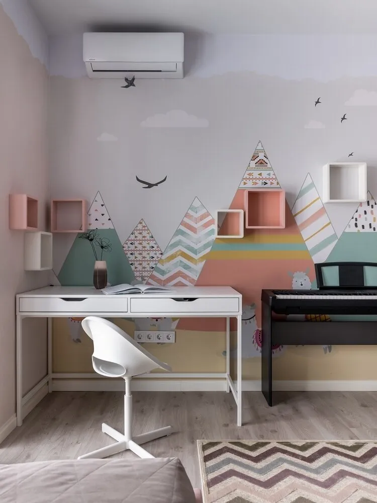 Foto: Habitación infantil en estilo Moderno, Apartamento, Proyecto de la Semana, 3 habitaciones, 60-90 metros, Ufa, Ksenia Lanina – foto en nuestro sitio web