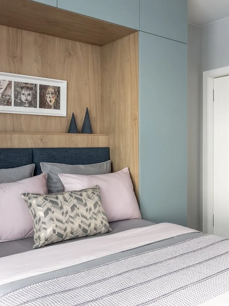 Foto: Dormitorio en estilo Moderno, Apartamento, Proyecto de la Semana, 3 habitaciones, 60-90 metros, Ufa, Ksenia Lanina – foto en nuestro sitio web