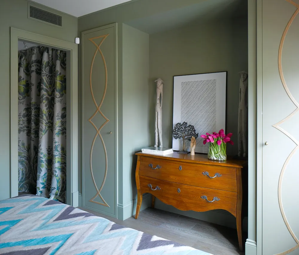 照片：普罗旺斯和乡村风格卧室，混合，公寓，每周项目，莫斯科，砖房，4间以上房间，90平方米以上，Natalia Pilipenko，Ekaterina Fedorova， ЖК 