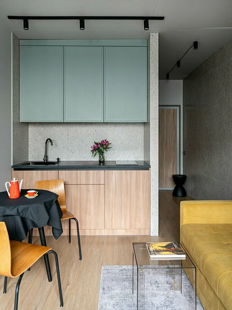 Foto: in Stil , Tipps, Umplanung von Studio, Umplanung in Einzimmerwohnung, Umplanung der Küche, kleine Schlafzimmern, Gestaltung der Terrasse, moderne Küchen – Fotos auf unserer Website