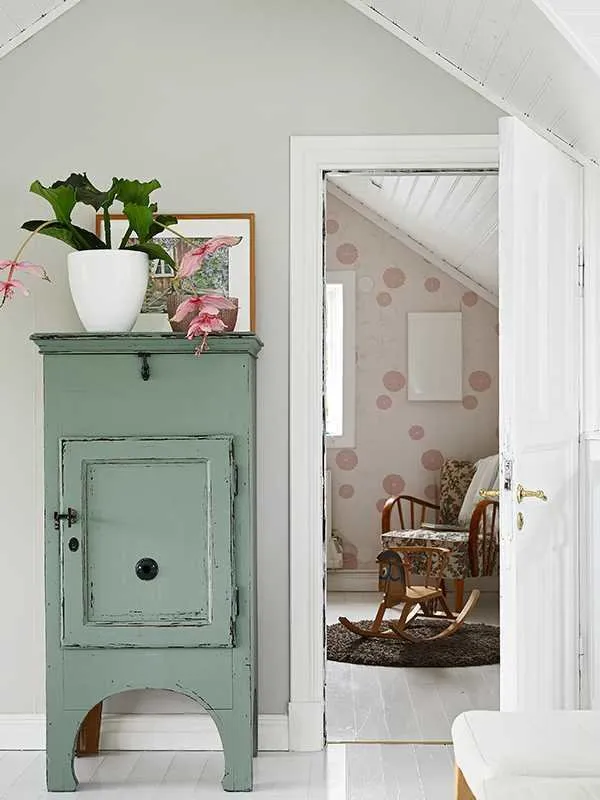 Photo: Bedroom in Provence and Cottage style, Classic, Scandinavian, House, Sweden, White, Cottage, Beige, House and cottage – photo on our website