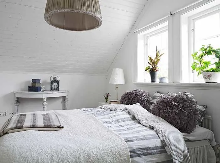 Photo: Bedroom in Provence and Cottage style, Classic, Scandinavian, House, Sweden, White, Cottage, Beige, House and cottage – photo on our website